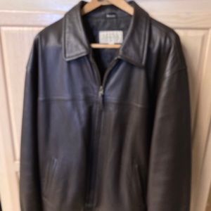 Vintage Mens Brown St Johns Bay Leather Jacket 2 XL